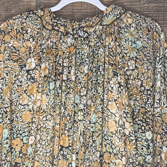 Free People Feeling Groovy Maxi Dress Black Combo Floral Size Small - Picture 7 of 14